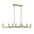 Uttermost Cordoba 8 Light Linear Chandelier in Brass