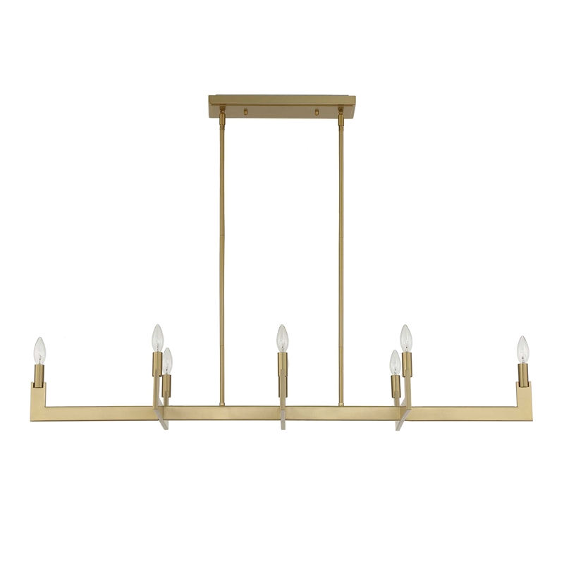 Uttermost Cordoba 8 Light Linear Chandelier in Brass