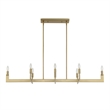 Uttermost Cordoba 8 Light Linear Chandelier in Brass