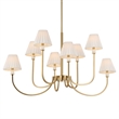 Uttermost Poppins 8 Light Brass Chandelier in Brass