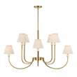 Uttermost Poppins 8 Light Brass Chandelier in Brass