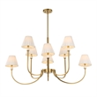 Uttermost Poppins 8 Light Brass Chandelier in Brass