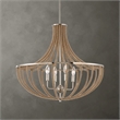 Uttermost Lovelock 4 Light Rope Empire Chandelier in Nickel