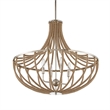 Uttermost Lovelock 4 Light Rope Empire Chandelier in Nickel