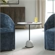 Uttermost Morro White Marble Side Table