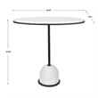 Uttermost Morro White Marble Side Table