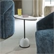 Uttermost Morro White Marble Side Table