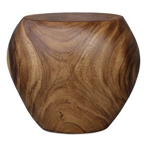 Uttermost Lomas Solid Wood Accent Stool in Natural