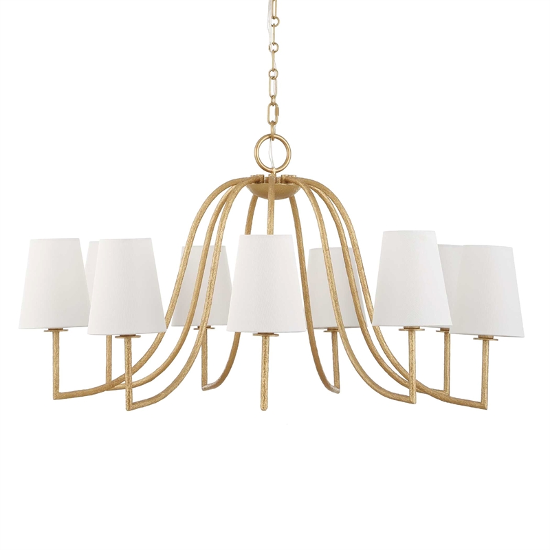 Uttermost Seville 9 Light Gold Chandelier in Gold