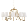 Uttermost Seville 9 Light Gold Chandelier in Gold
