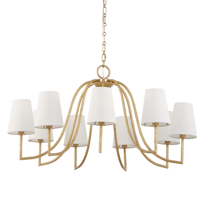 Uttermost Seville 9 Light Gold Chandelier in Gold