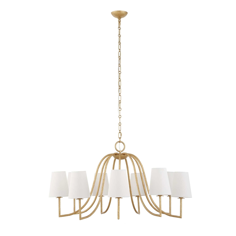 Uttermost Seville 9 Light Gold Chandelier in Gold