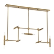 Uttermost Cadre 14 Light Modern Linear Pendant in Antique Brass
