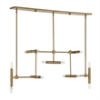 Uttermost Cadre 14 Light Modern Linear Pendant in Antique Brass