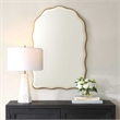 Uttermost Contemporary Scalloped Edges Mirror in Gold