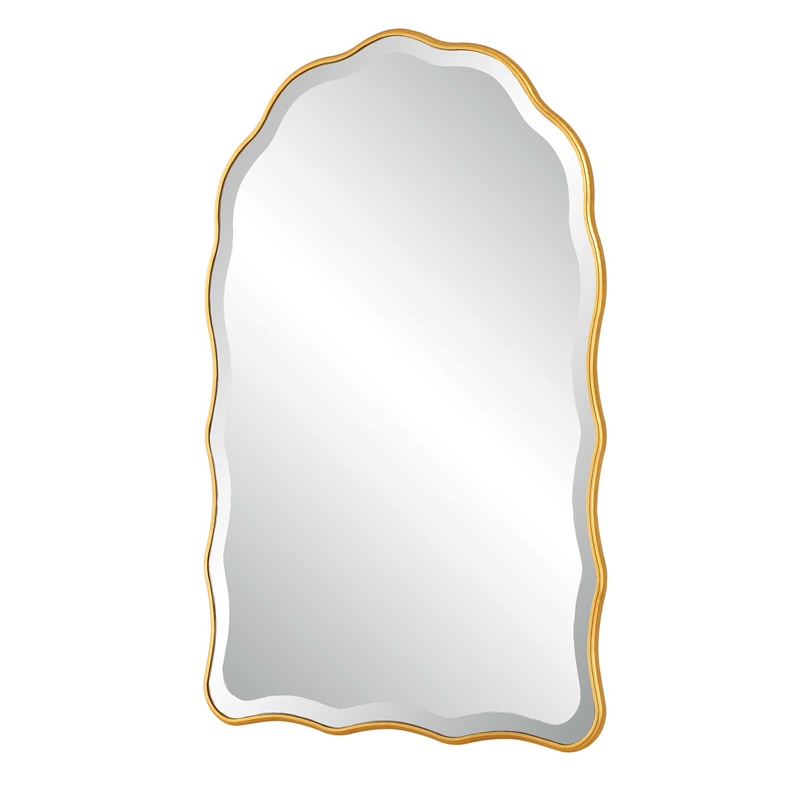 Uttermost Contemporary Scalloped Edges Mirror in Gold