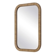 Uttermost Farmhouse Rectangular Wall Mirror in Brown