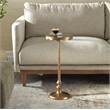 Uttermost Aluminum Farmhouse Round Accent Table in Brass