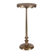 Uttermost Aluminum Farmhouse Round Accent Table in Brass