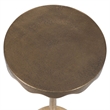 Uttermost Aluminum Farmhouse Round Accent Table in Brass