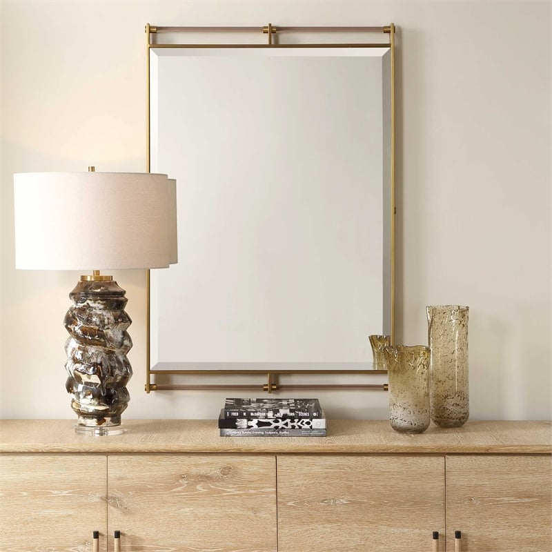Uttermost Ripoll Antique Mirror in Brass