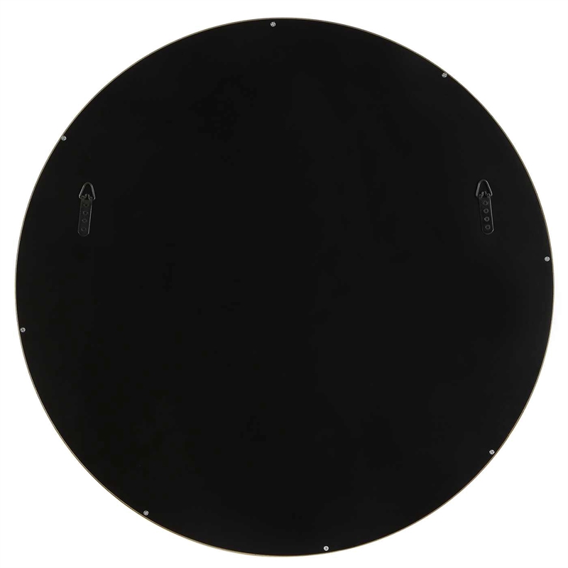 Uttermost Break The Ice Round Mirror in Warm Champagne Iron Frame