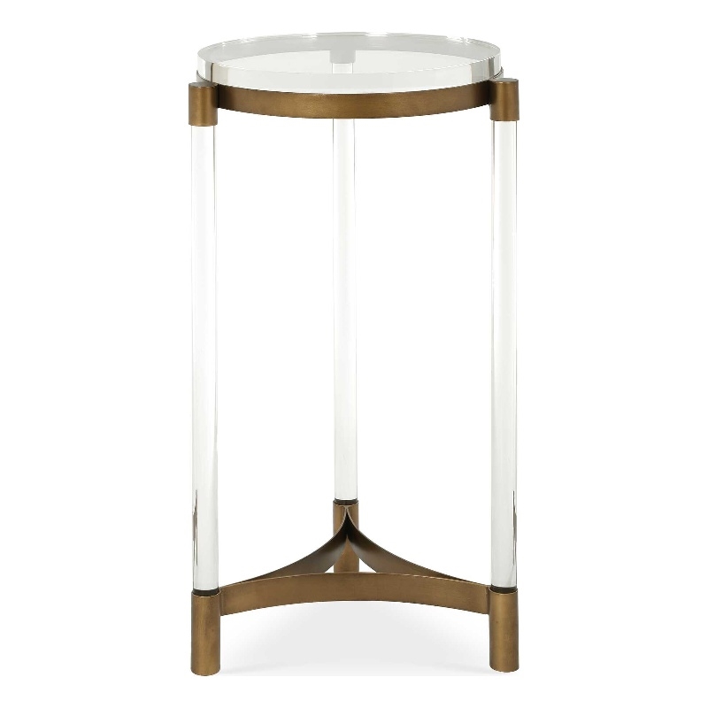 Uttermost Pereira Round Acrylic Accent Table in Bronze