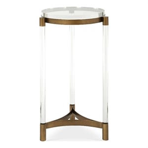 Uttermost Pereira Round Acrylic Accent Table in Bronze