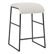 Uttermost Arcane Dyed Polyester Upholstered Counter Stool in Ecru