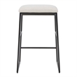 Uttermost Arcane Dyed Polyester Upholstered Counter Stool in Ecru