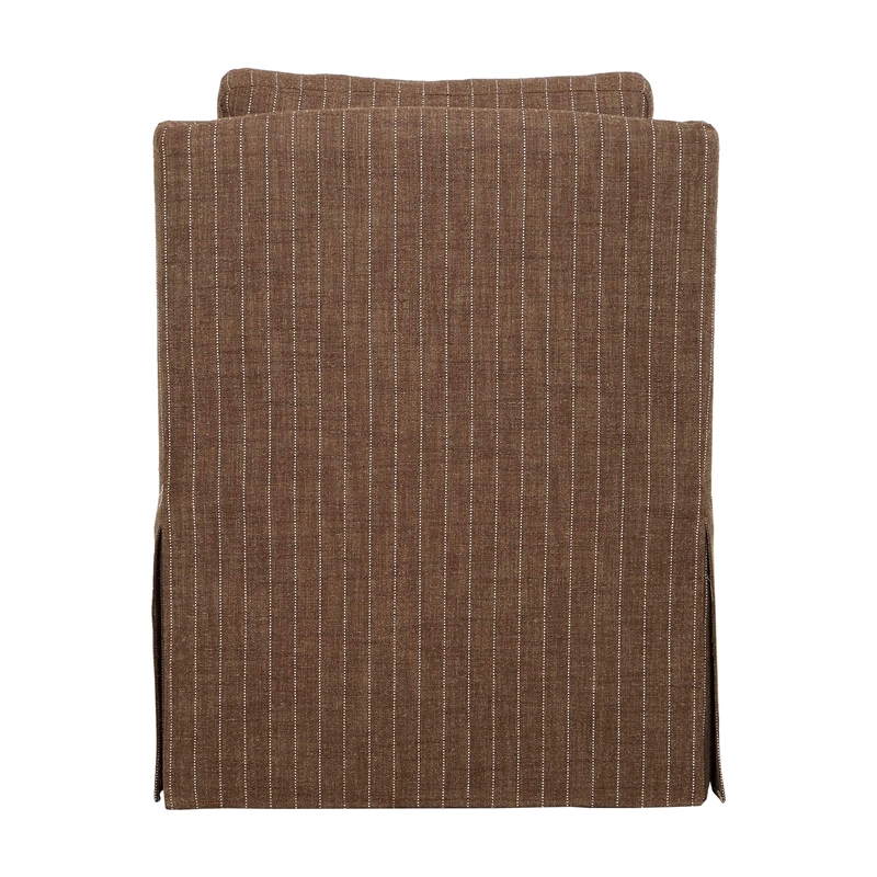 Uttermost Luisa Pinstripe Swivel Chair in Brown