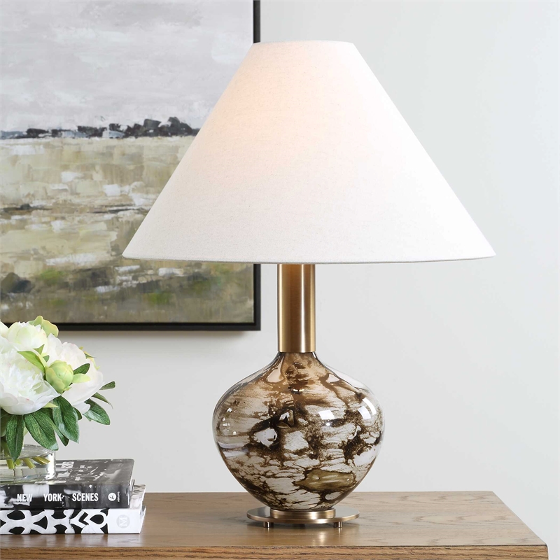 Uttermost Montagu Table Lamp in Dark Brown