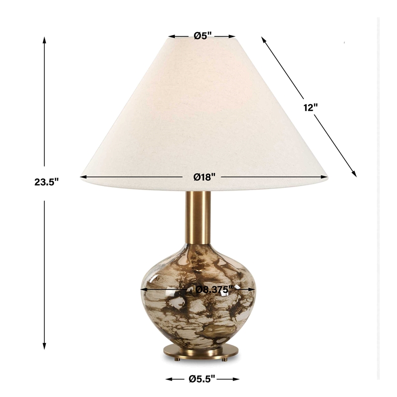 Uttermost Montagu Table Lamp in Dark Brown