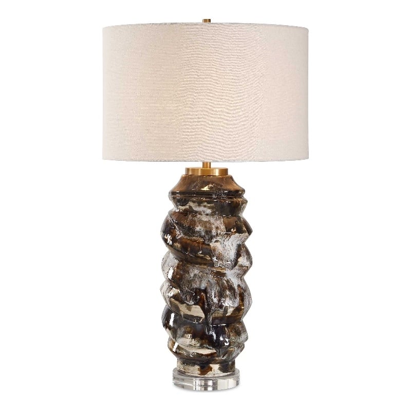 Uttermost Cuoco Mottled Table Lamp in Brown