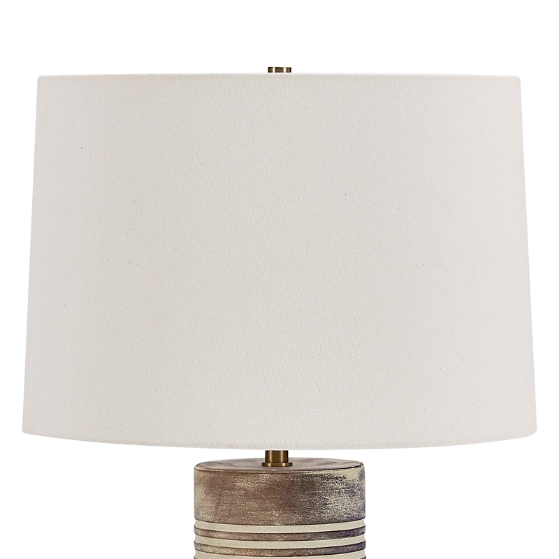 Uttermost Vale Table Lamp with Ceramic Base in Beige Hues