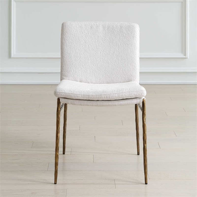 Uttermost Ascend Textured Dining Chair in White