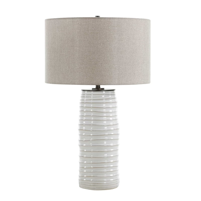 Uttermost Barat Ceramic Table Lamp in White