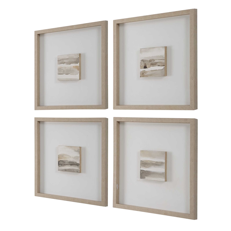 Uttermost Studying Sepia Hand Painted Canvases in Multi-Color (Set of 4)
