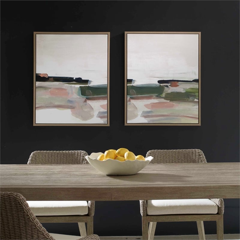 Uttermost Just Peaking Framed Abstract Prints in Multi-Color (Set of 2)