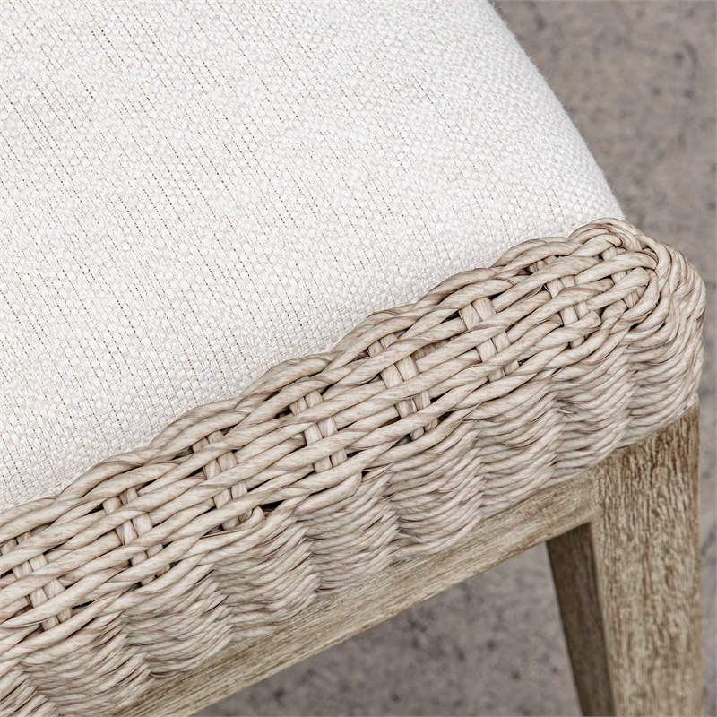 Uttermost Paloma Outdoor Wicker Dining Chair in Gray