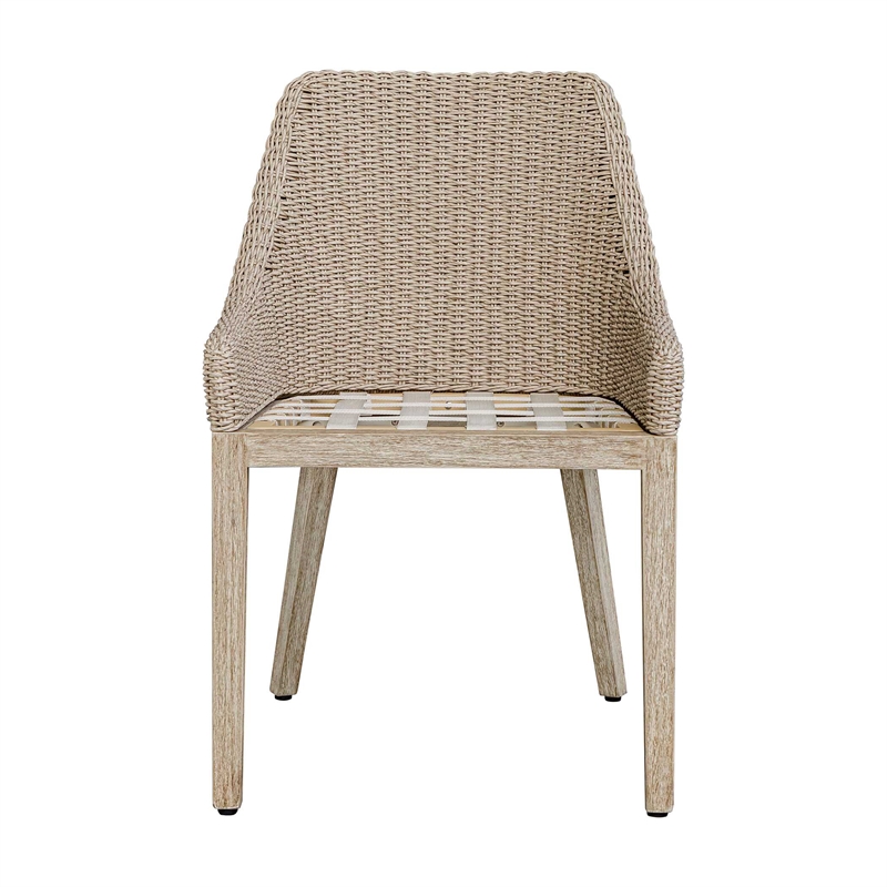 Uttermost Paloma Outdoor Wicker Dining Chair in Gray