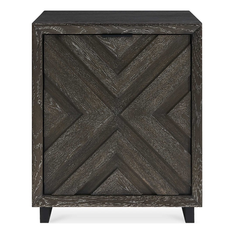 Uttermost Barrett Dark Charcoal Oak Cabinet in Black