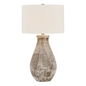Uttermost Dorothea Textured Table Lamp in Brown