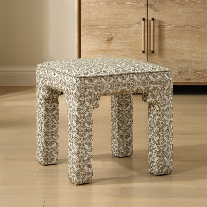 Uttermost Satoria Upholstered Small Bench in Green
