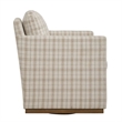 Uttermost Basie Casual Linen Swivel Chair in White
