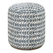 Uttermost Cas Fabric Ottoman in Blue