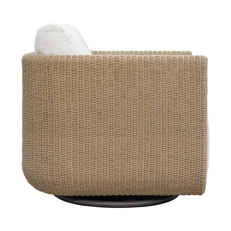 Uttermost Santorini Outdoor Swivel Lounge Chair in Brown