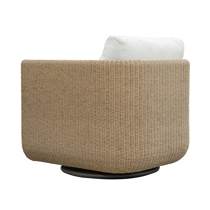 Uttermost Santorini Outdoor Swivel Lounge Chair in Brown