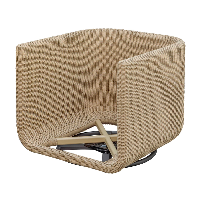 Uttermost Santorini Outdoor Swivel Lounge Chair in Brown