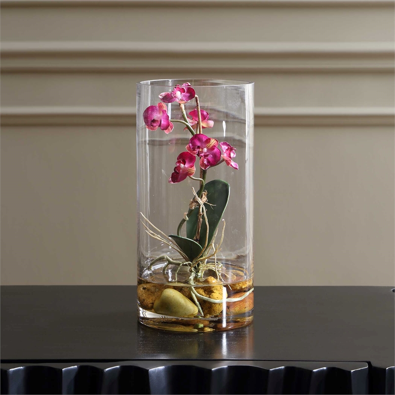 Uttermost Mariposa Orchid Display in Fuchsia